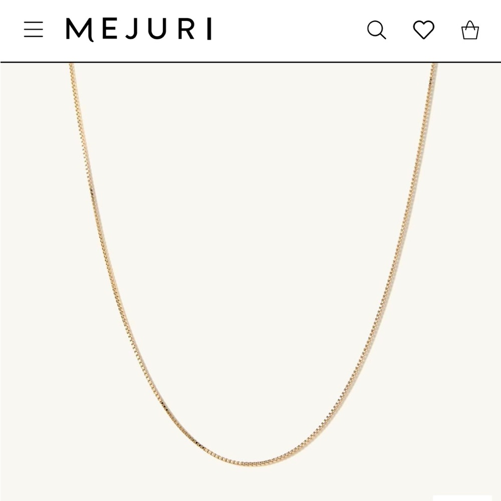 Mejuri Baby Box Chain Necklace
